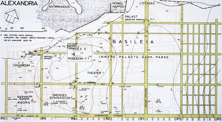 Alexandria. Plan, Central District | Image and original data provided by Bryn Mawr College