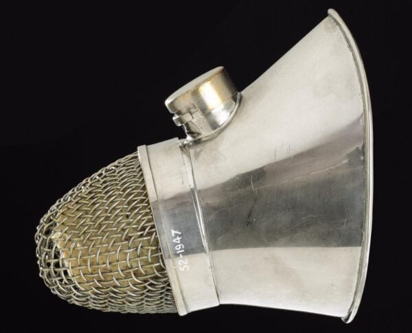 Face mask from Ormesby's inhaler for ether anaesthesia.