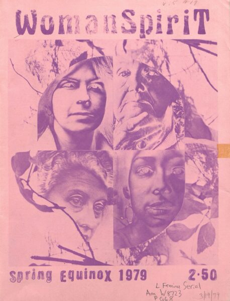 Tee Corinne, cover of WOMANSPIRIT, Volume 5, Issue 19, 1979.